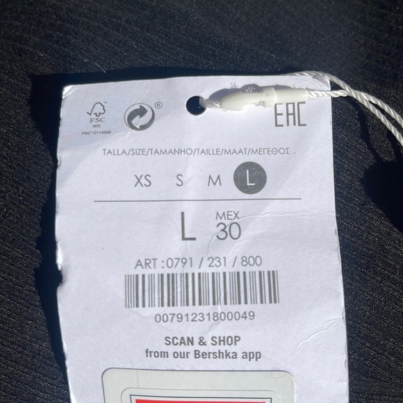 BERSHKA ribbed ring midi dress - Picture 7 of 8